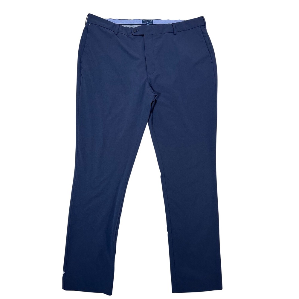 Peter‎ Millar Crown Crafted Mens Navy Blue Golf Performance Dress Pants 40x32